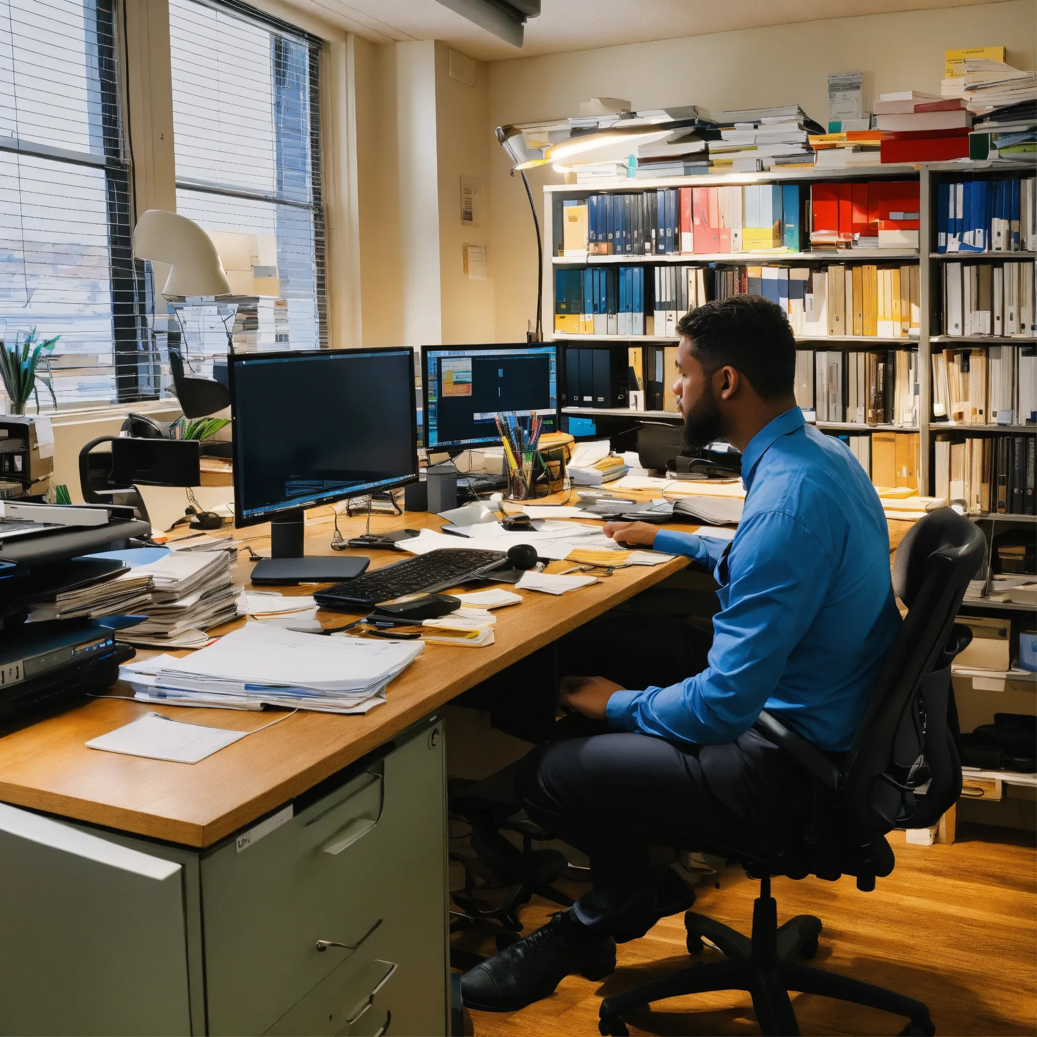 Naturel werkplek met planten